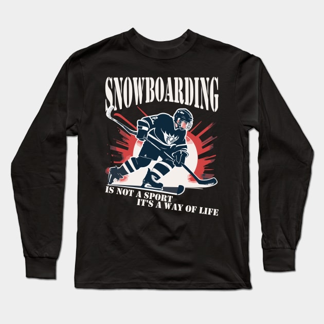snowboarding Long Sleeve T-Shirt by AOAOCreation